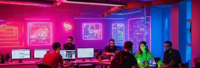 team of designer creating a prototype 